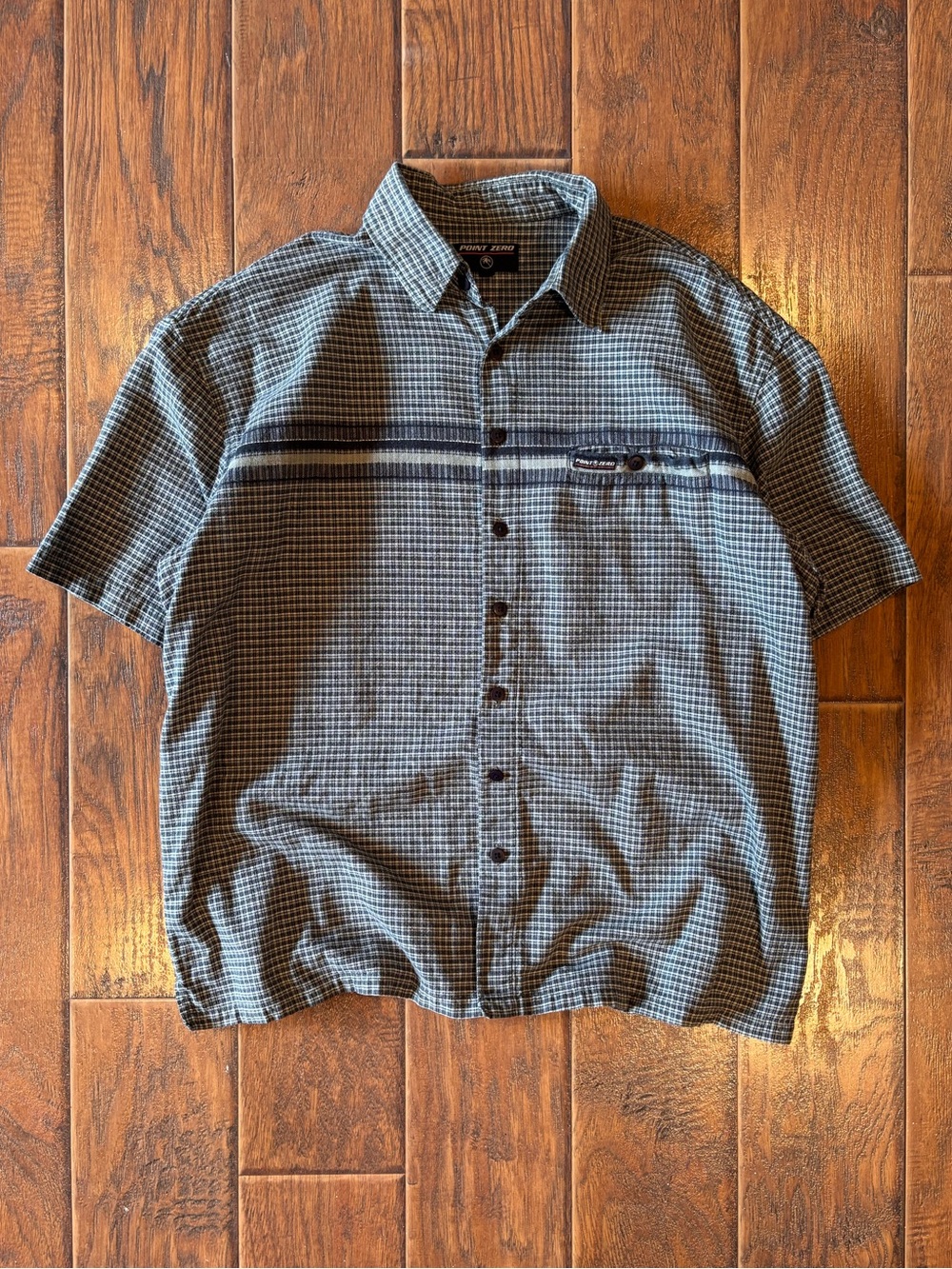 Vintage Y2K Point Zero Button-Up T-Shirt